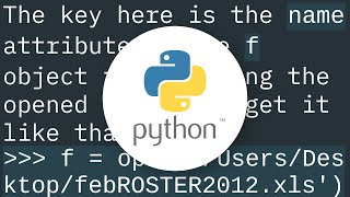 Get path from open file in Python