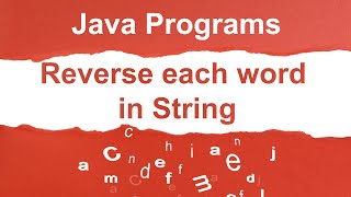 Reverse each word in String Individually | Automation Testing | Malkari Santhosh Java Tutorial