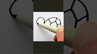 draw cute turtle #shorts #ytshorts #art #painting  #satisfying