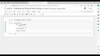 Python Programming: Iterating over String || For loop on string