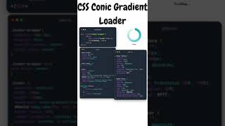 Source Code - HTML and CSS Conic Gradient Loader