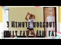 3 Minutes Belly Fat And Arm Fat Workout | First Day | Marie Locson✨
