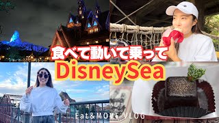 【DisneySea食べて動いて乗りまくる】11月クリスマス前先取り！おすすめの周り方！#ディズニー #食べ歩き #モッパン #クリスマス #vlog