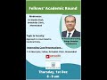 Fellows’ Academic Round by Orthokids  Dr Pravin Bharadwaj