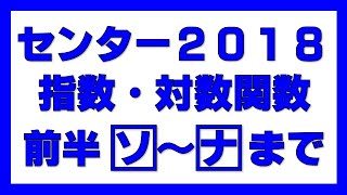 センター指数・対数関数2019前半