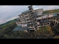 Drone racing footage of abandoned coal factory