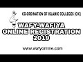 WAFY-WAFIYA ONLINE REGISTRATION 2019- www.wafyonline.com