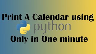 I Printed An Entire Calendar Using Python