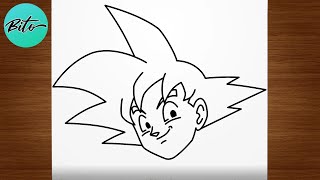 Como desenhar o GOKU (Dragon Ball) passo a passo, fácil e rápido