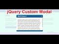 How to create a modal using jQuery for multiple use | create custom popup using jQuery