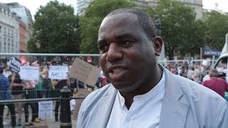 Labour MP David Lammy attacks Donald Trump at London protests