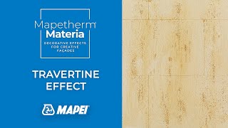 Do you want to create theTravertine Effect on your façades? | Mapetherm Materia