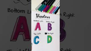Guide to Drop Shadows for Hand Lettering! #handlettering #calligraphy #dropshadow