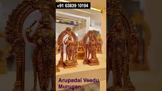 The Arupadai Murugar idols represent Lord Murugan #idol #godstatues