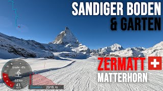 [4K] Skiing Zermatt, (63) Sandiger Boden \u0026 (64) Garten (Red), Wallis Switzerland, GoPro HERO11