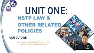 Orientation to RA 9163 (NSTP Law) and RA 10121 (PDRRM Law)