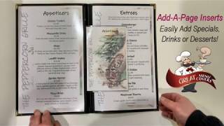 Add-A-Page Restaurant Menu Cover