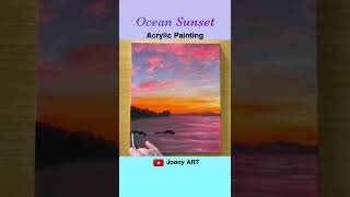 Ocean Sunset / Acrylic Painting #shorts
