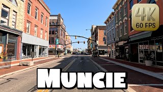 Driving Around Muncie, Indiana and Ball State University Campus in 4k Video