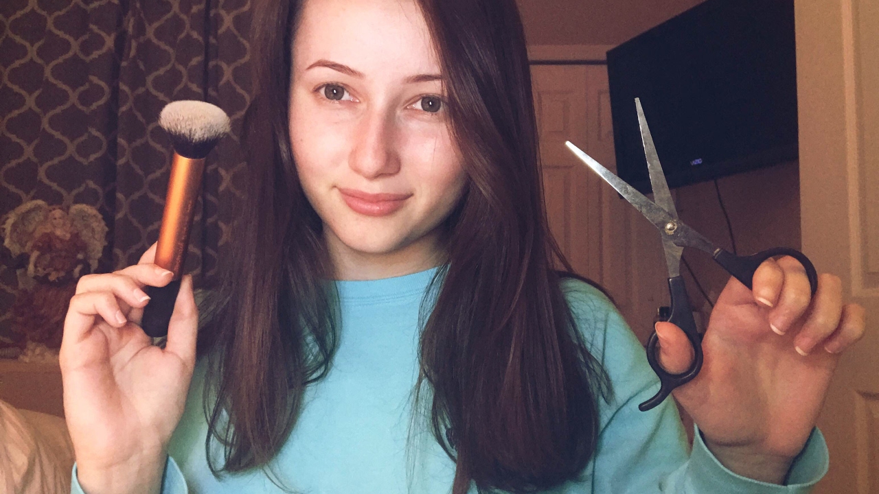 Asmr Binaural Mic Camera Brushing Scissors Tapping Youtube