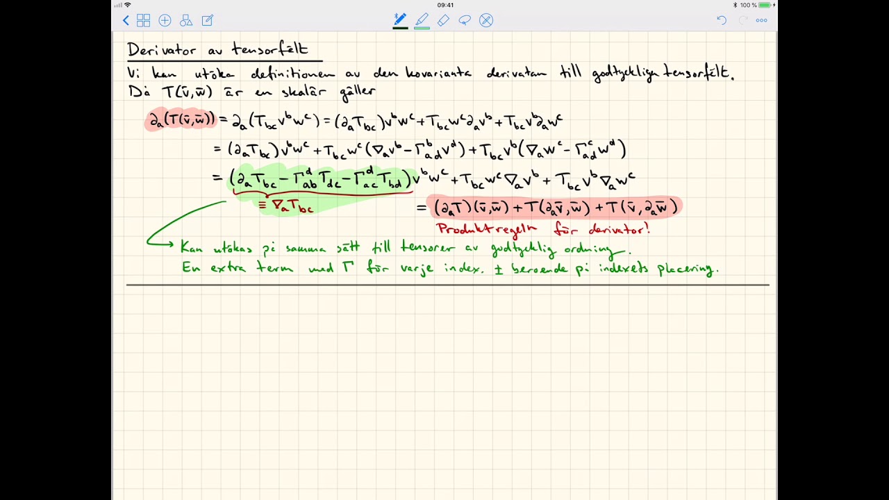 Vektoranalys 45: Derivator Av Tensorfält - YouTube