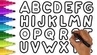 How to Draw Alphabets | Learning Videos for Kids | Drawing and Coloring | Draw ABC