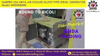 JENDA TRADING - PRODUCT TESTING OF MARPRO USA MPD10000E 10KVA DIESEL GENERATOR BOUND TO BICOL