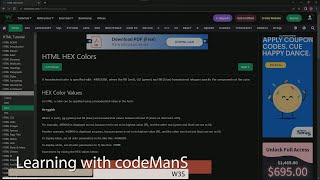 (SCRAPPED) Master HTML with W3Schools: HTML HEX Colors