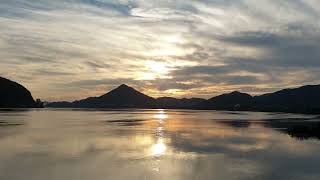 밀양시 삼랑진읍 낙동강변에서 바라본 일몰 Sunset of Nakdonggang River from Samrangjin-eup, Miryang City