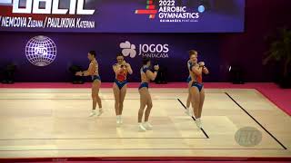 Czech Republic (CZE) - 2022 Aerobic Worlds, Guimaraes (POR) - Group Qualifications