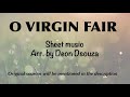 O Virgin Fair. Sheet music