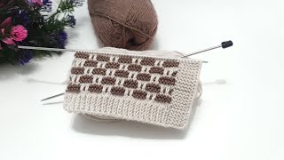 İki renkli örgü modeli / two color knitting pattern yelek hırka süveter örgü modelleri