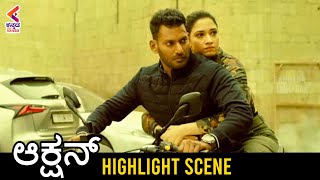 Action Highlight Scene | Action Movie Scenes | Vishal | Tamannaah Bhatia | Kannada Dubbed Movies