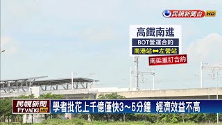 高鐵南延屏東案  學者指經濟效益不高－民視新聞