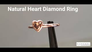 Natural Brown Heart Diamond Ring R9916