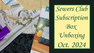 Sewers Club October 2024 Project Unboxing