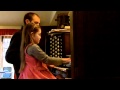 Alma Deutscher (7) and Tobias Cramm improvising together on the organ, February 2012