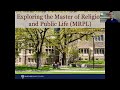 Exploring the Master of Religion and Public Life (MRPL) | Harvard Divinity School Admissions 2025