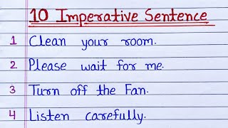 10 Imperative Sentence | imperative sentence example | imperative sentence 10 examples in english