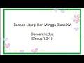 Bacaan Kedua Minggu 14 Juli 2024, Hari Minggu Biasa XV