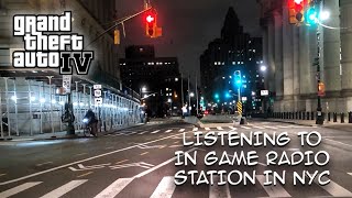 Driving In NYC At Night While Listening To A GTA IV Radio Station