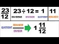 23 12 as mixed number. an improper fraction to mixed number an example.