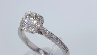 1.27CT Round Brilliant Diamond Halo Tacori Engagement Ring IGI Cert/Appr $12K $4995