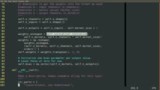 Implement 1D convolution, part 4: Initialize the convolution block