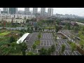 四川省丹棱县熊河碥公园无人机鸟瞰画面，a park in meishan sichuan china by a drone