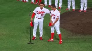 2014年　カープ地元最終戦　セレモニー(横山引退＆ノムケン挨拶)