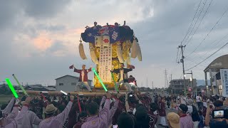 2023年山本町辻秋祭り　マルナカ山本店 夜太鼓【入場前〜入場】