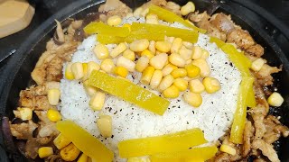 So easy to make Chicken with Corn and Pickled Radish in a hotplate