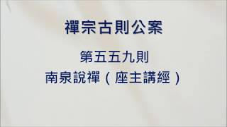 禪宗公案 0559則：南泉說禪（座主講經）。「和尚為某甲說禪，某甲為和尚講經。」不可將金彈子換銀彈子去。