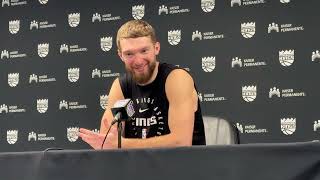 Domantas Sabonis on Doug Christie's impact in their late comeback win over the Philadelphia 76ers